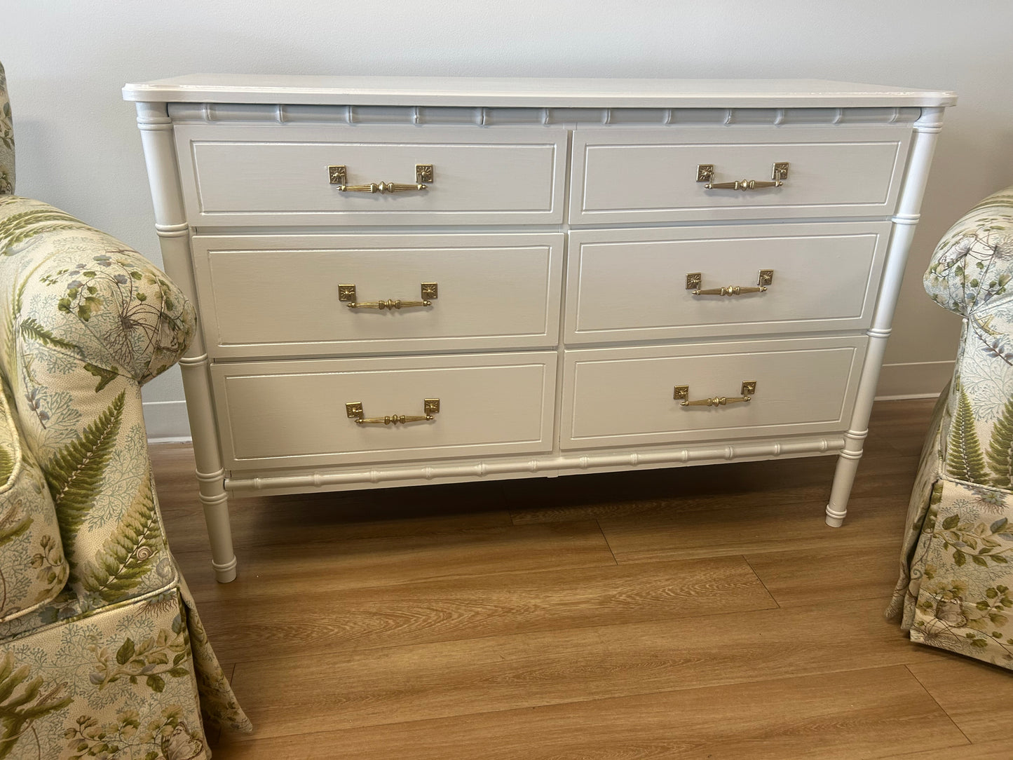 Six drawer Faux Bamboo Dresser
