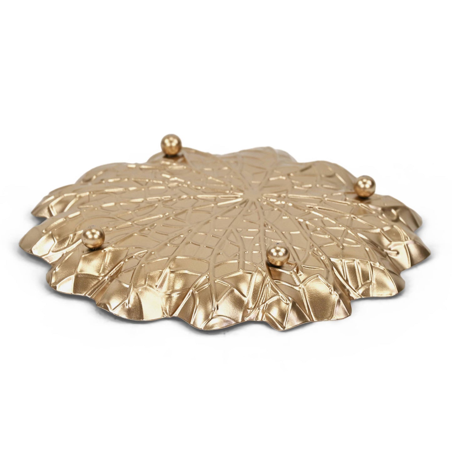 Delphine Gold Metal Lilypad Catchall Tray