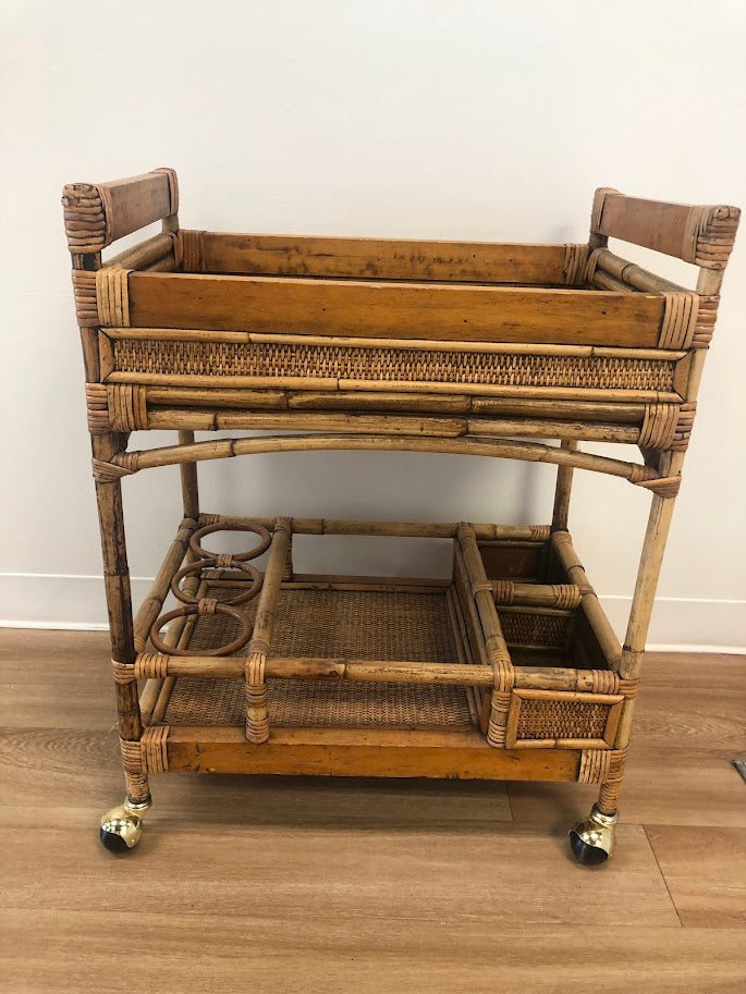 Rattan Bar Cart