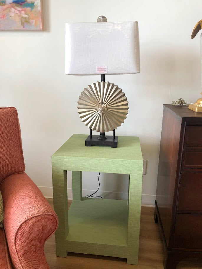 Grasscloth Side Table
