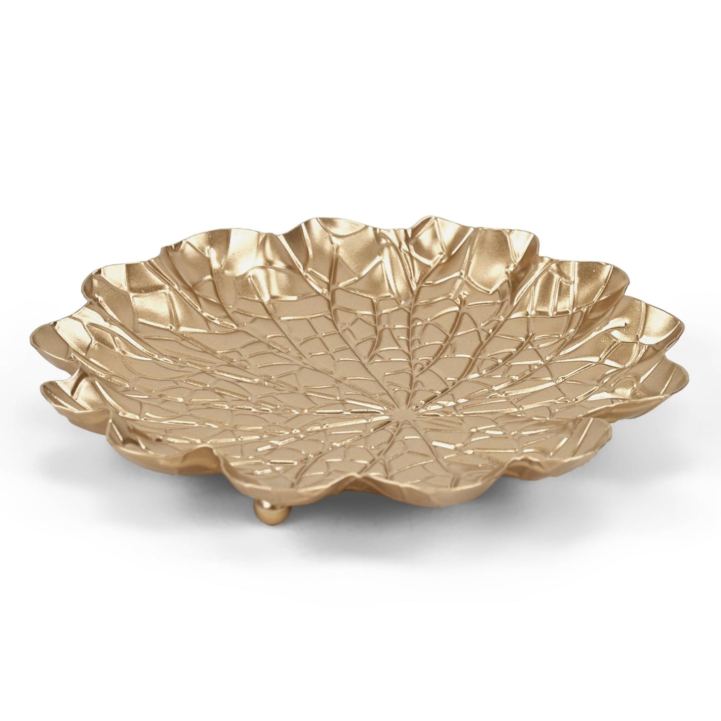 Delphine Gold Metal Lilypad Catchall Tray