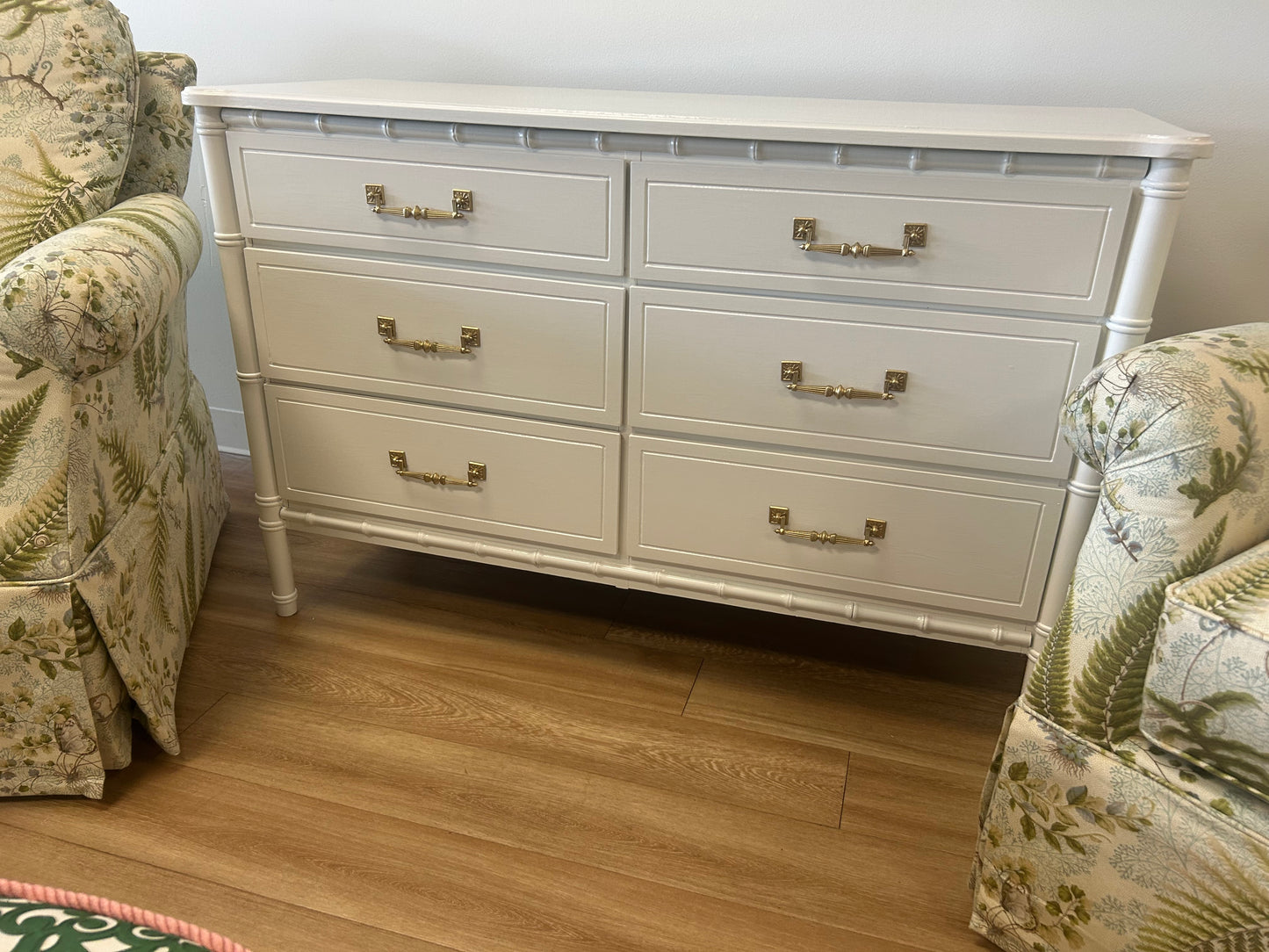 Six drawer Faux Bamboo Dresser