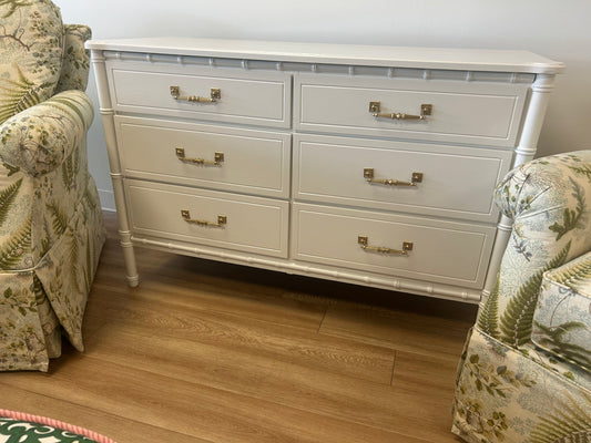 Six drawer Faux Bamboo Dresser
