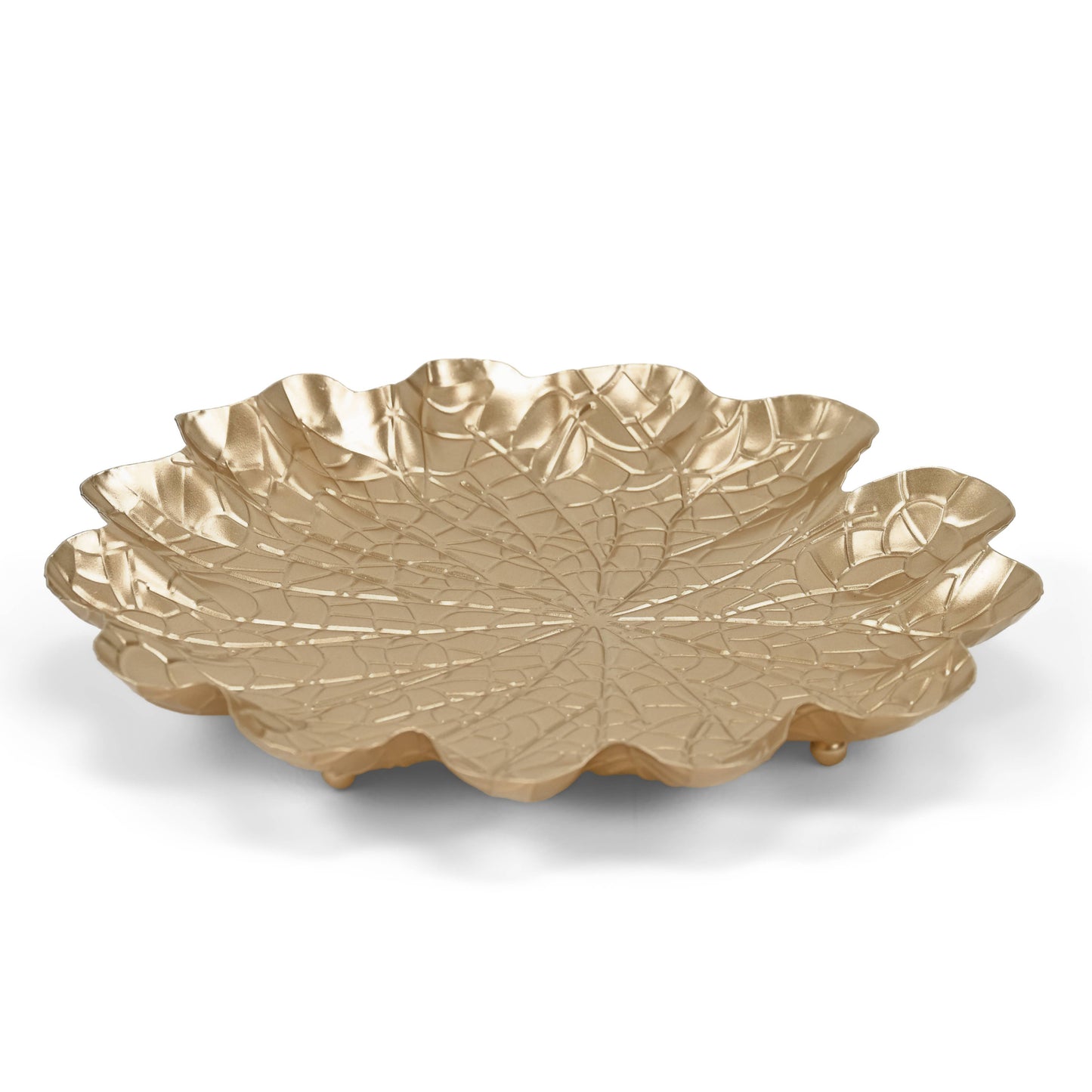 Delphine Gold Metal Lilypad Catchall Tray