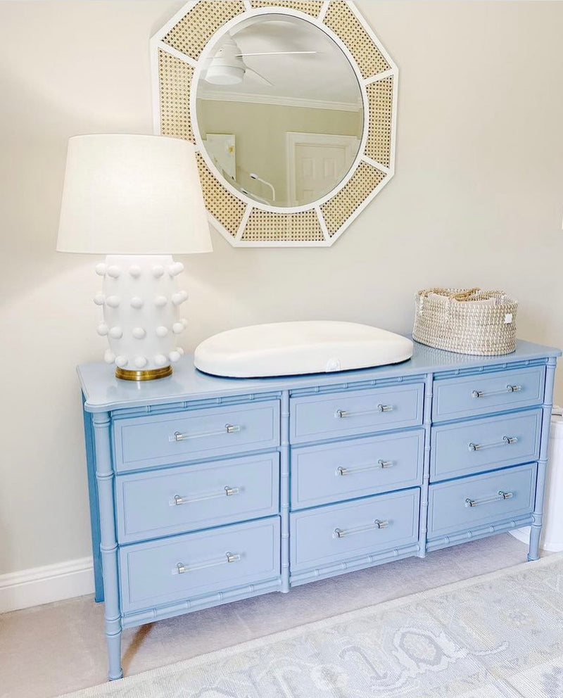 9 Drawer Faux Bamboo Dresser