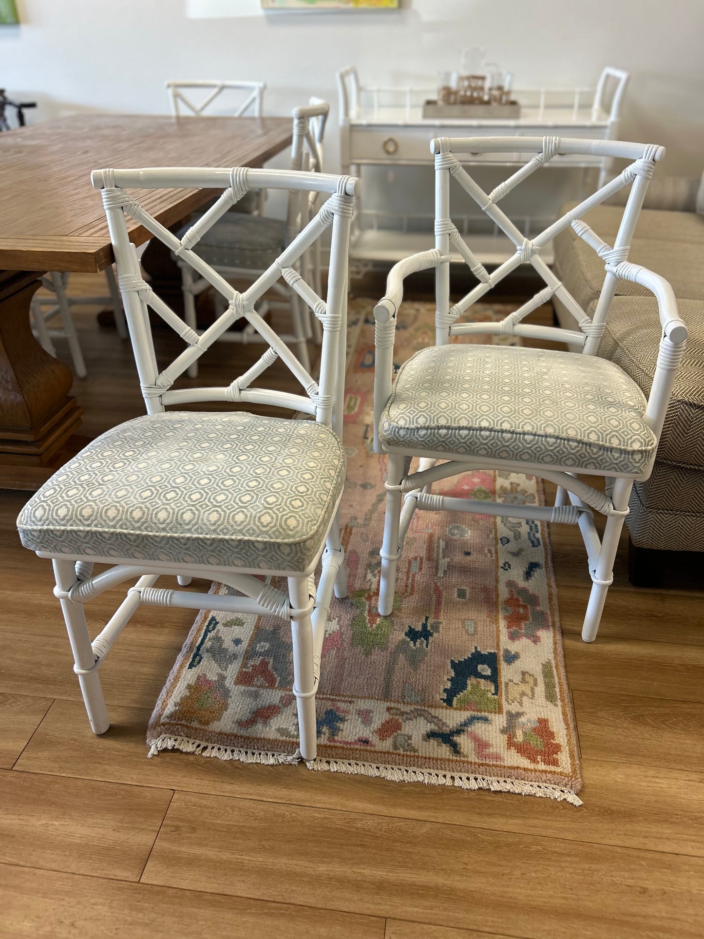 Set of 6 Chippendale Bamboo Chairs