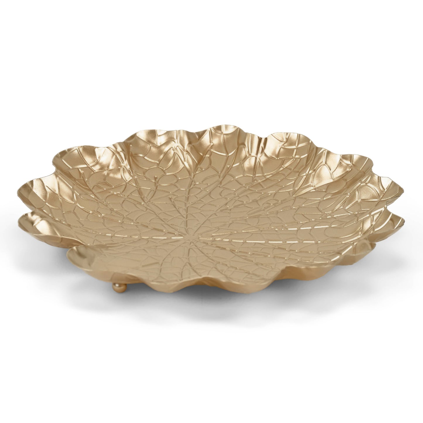Delphine Gold Metal Lilypad Catchall Tray