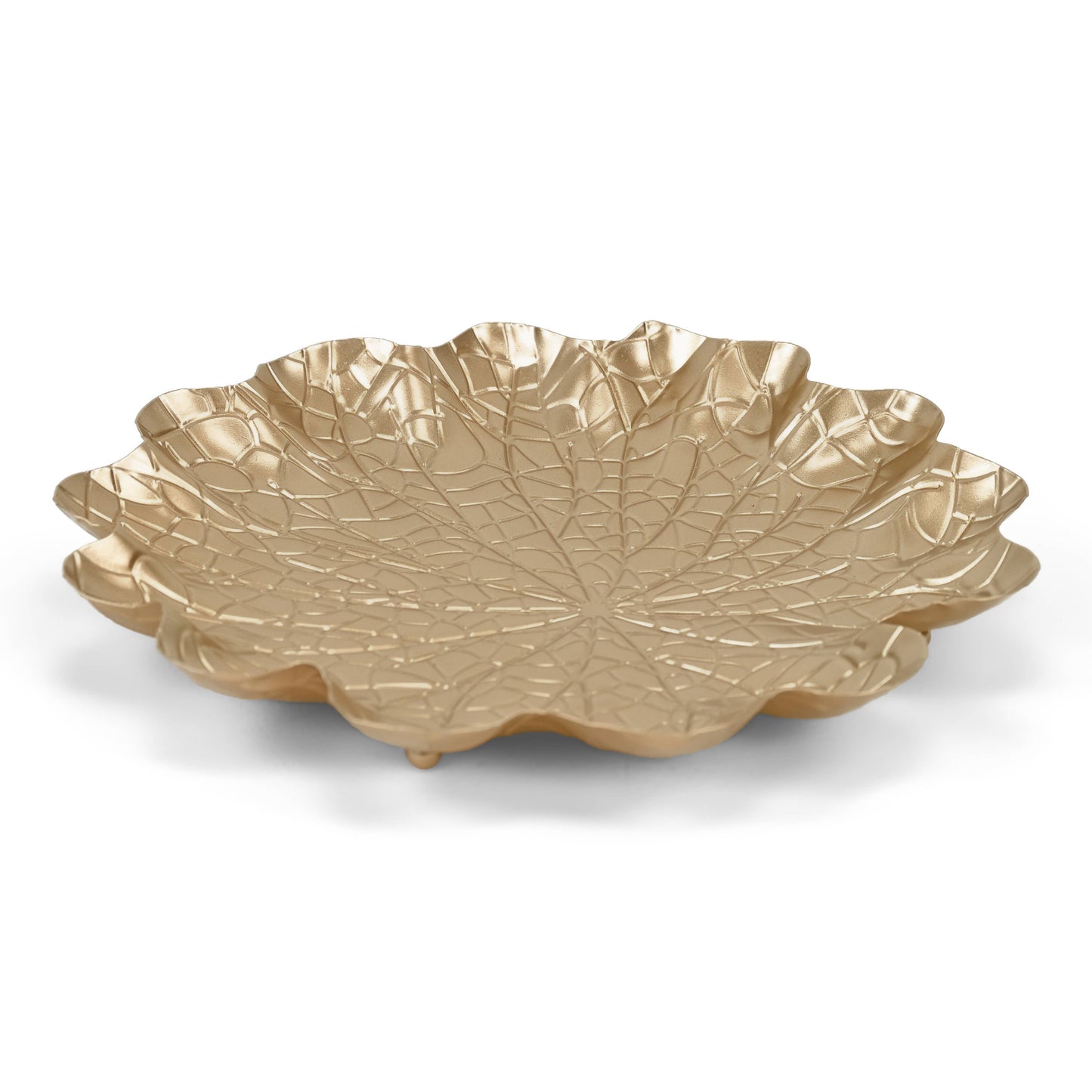 Delphine Gold Metal Lilypad Catchall Tray
