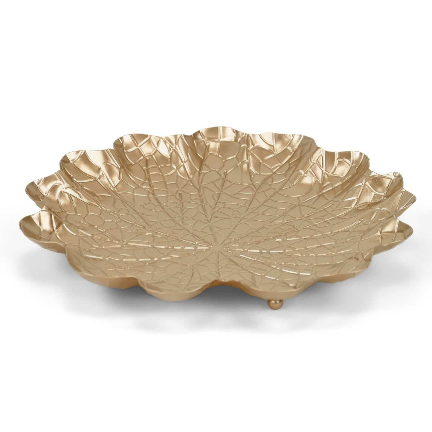 Delphine Gold Metal Lilypad Catchall Tray