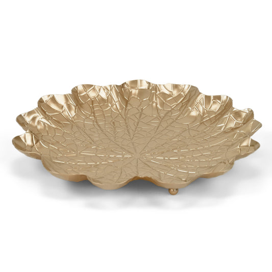 Delphine Gold Metal Lilypad Catchall Tray