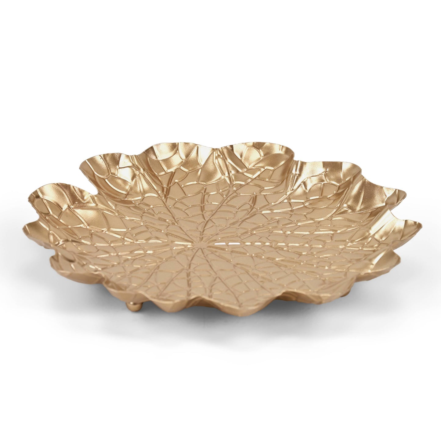 Delphine Gold Metal Lilypad Catchall Tray