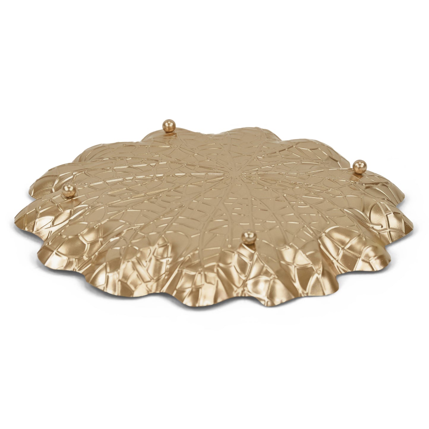 Delphine Gold Metal Lilypad Catchall Tray