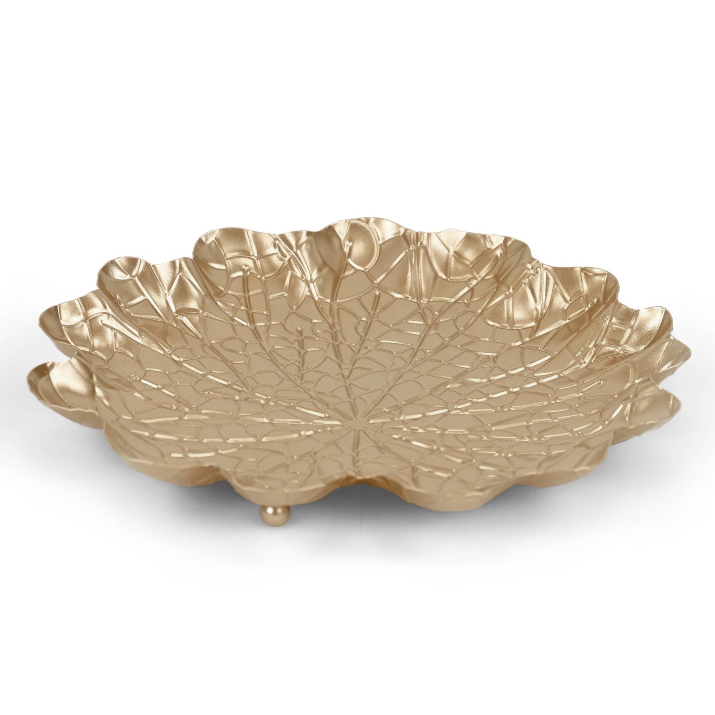 Delphine Gold Metal Lilypad Catchall Tray