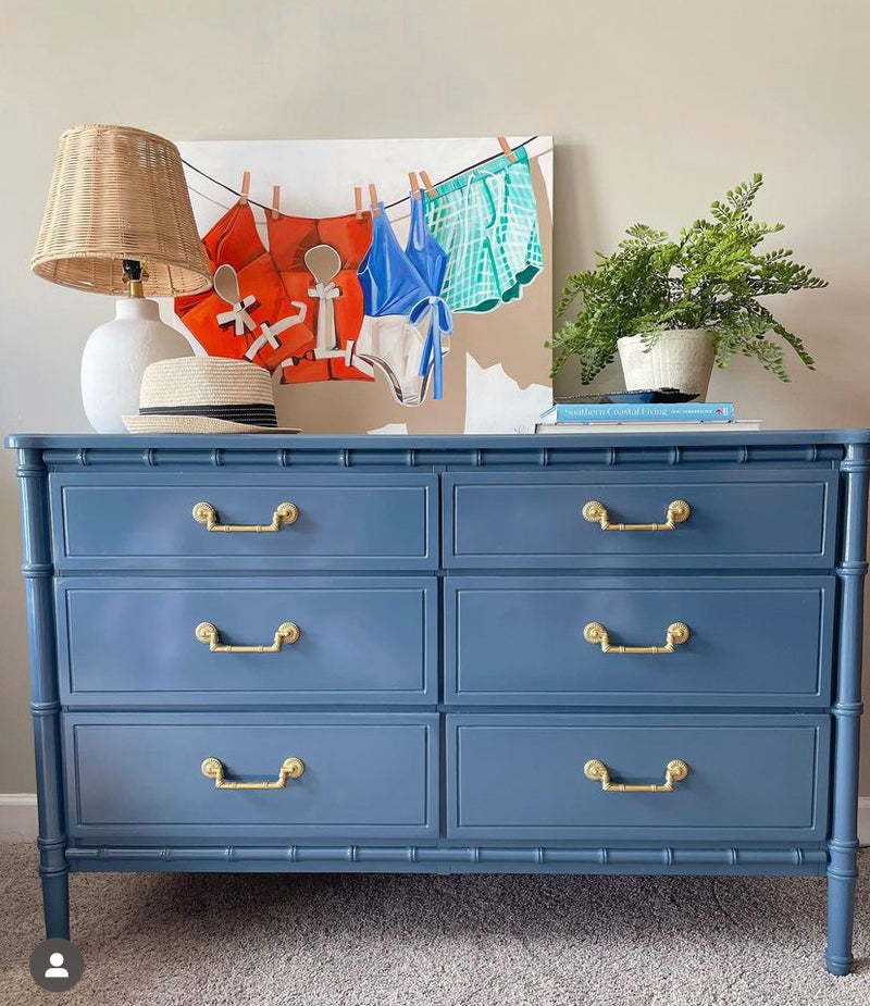 6 Drawer Faux Bamboo Dresser