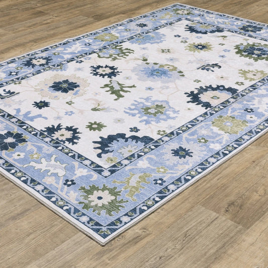 9x12 Blue and White Addison Rug