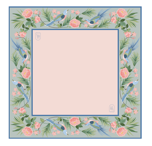 Mahjong mat - Songbird Bloom