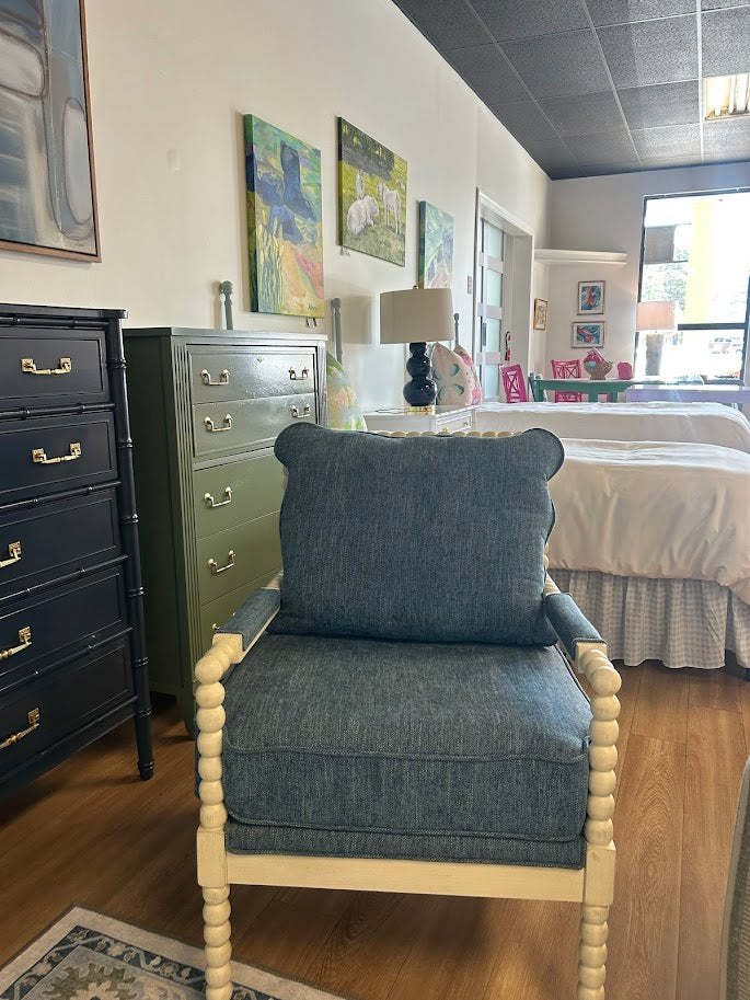 Blue Spindle Chair