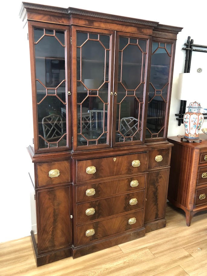 Flame Mahogany Breakfront