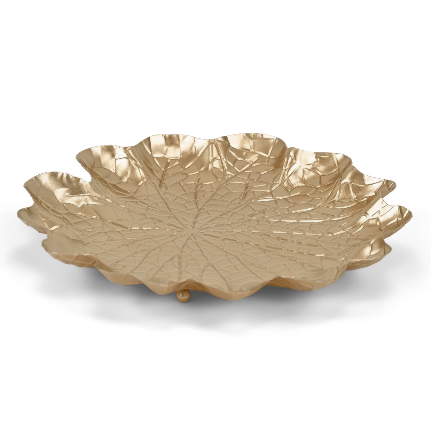 Delphine Gold Metal Lilypad Catchall Tray