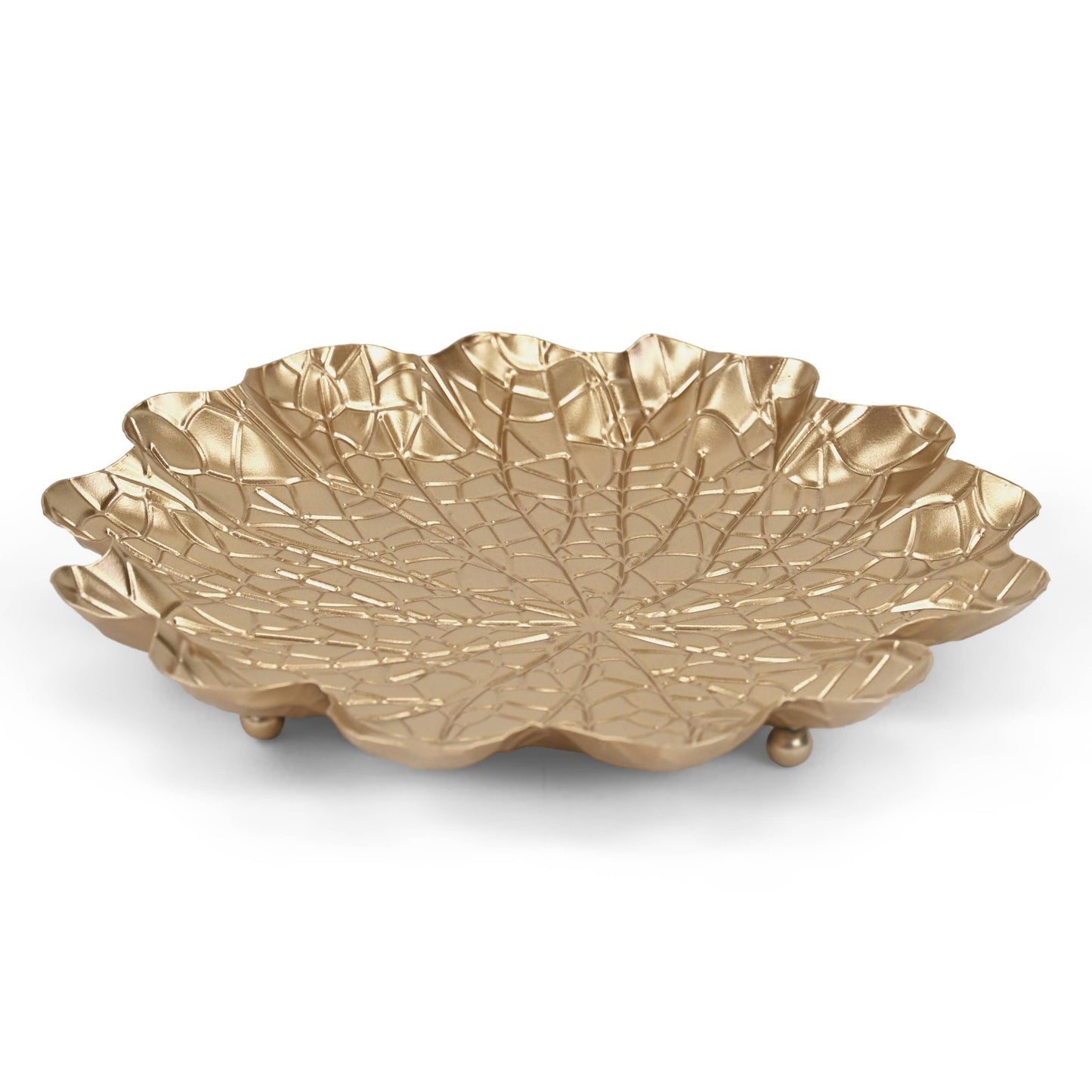 Delphine Gold Metal Lilypad Catchall Tray