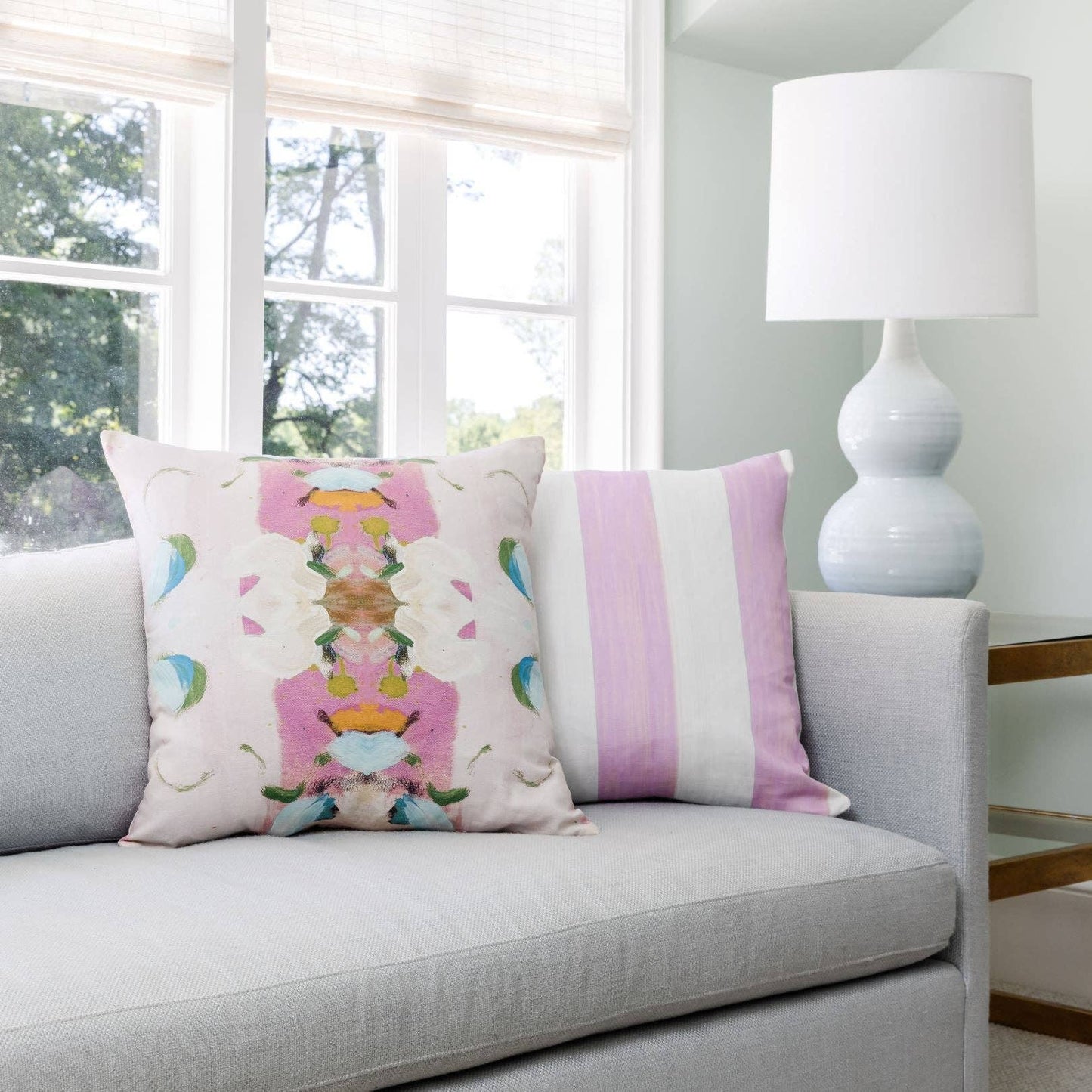 Laura Park Monet’s Garden Pink Decorative Pillow