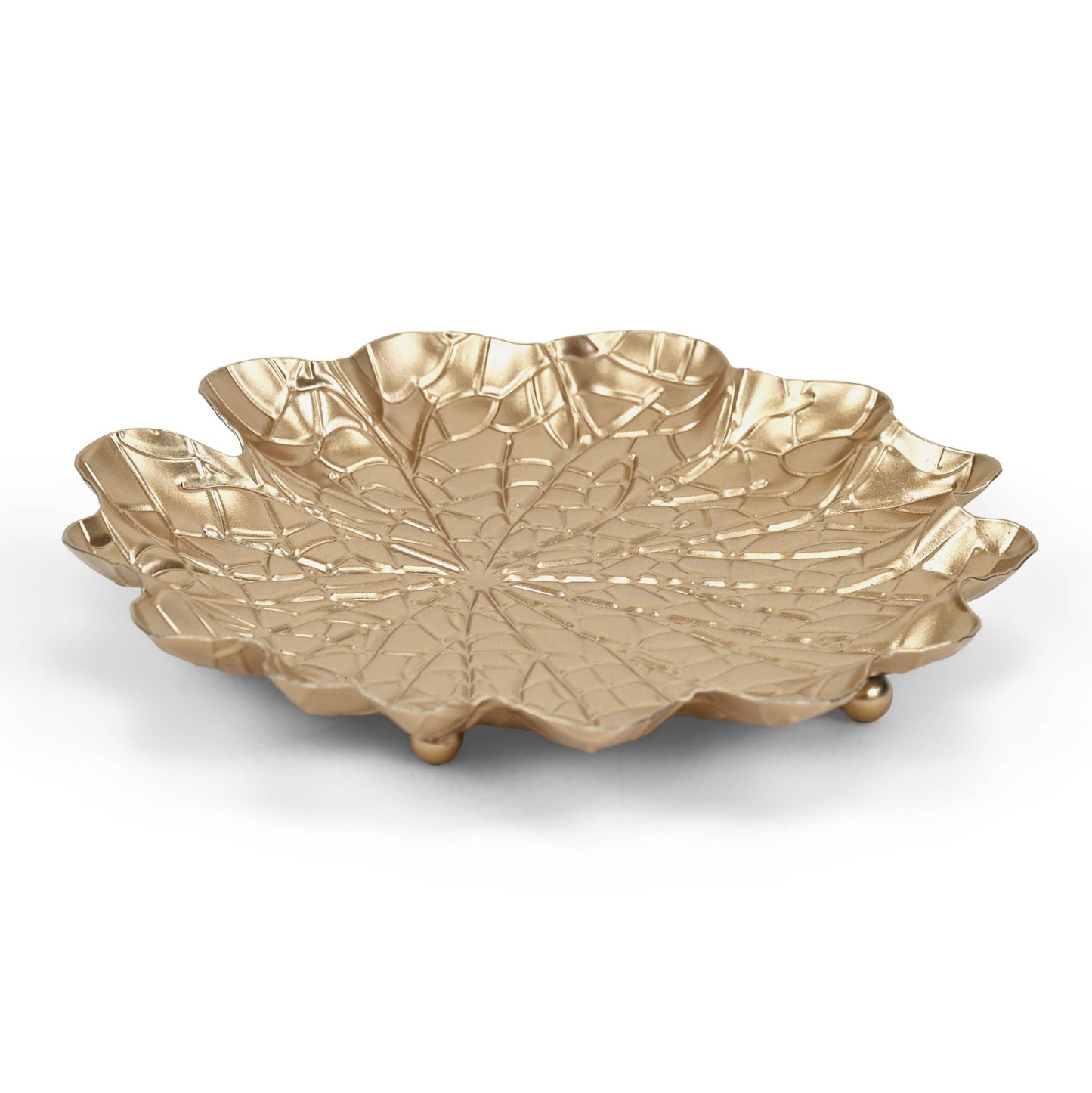 Delphine Gold Metal Lilypad Catchall Tray