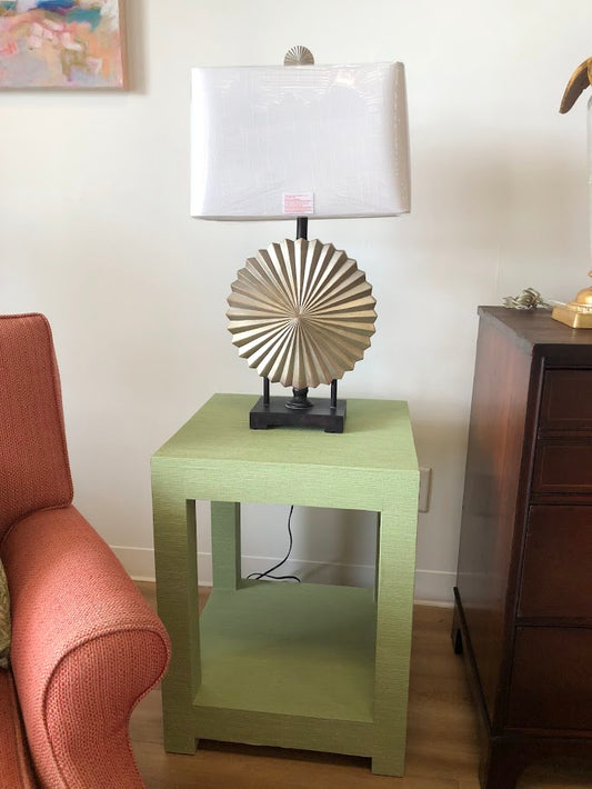 Grasscloth Side Table
